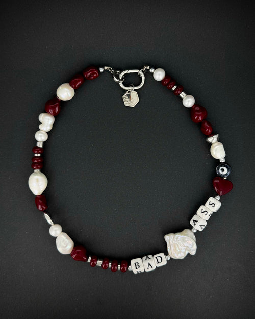 Bad Ass Burgundy Necklace